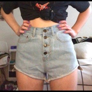 Moon River high waisted jean shorts